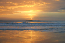 Sunset Photo of surf at Southerndown Bay