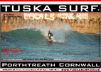 Surf and surfing photo of barrelling wave at Porthtreath Cornwall UK