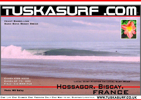 Photo of surf and surfing of tubing wave at Hossegor, Biscay France