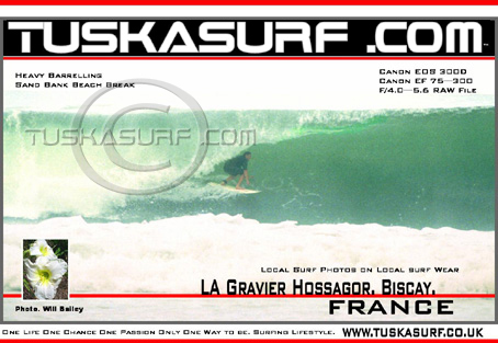 Photo of surf and surfing of tubing wave at Hossegor, Biscay France