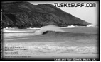 Photo of surf and surfing tubing wave at Langland Bay Gower Wales UK