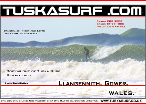 Photo of surf and surfing waves at Llangennith Gower near Swansea 