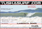 Surf and surfing photos of tubing wave at Llangennith Gower Wales