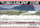 Surf and surfing photos of tubing wave at Llangennith Gower Wales