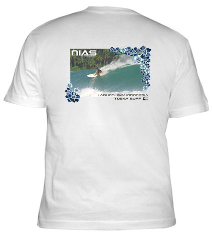 Surf photo of Nias on a surf Tee shirt