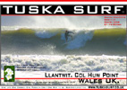 Surf and surfing photo of tubing wave at Llantwit  Major wales uk Home of Nathan Phillips