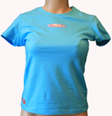 Surf photo of Pipeline Hawaii on a Blue Ladies Tee shirt