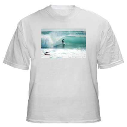 Surf Photo on the Front of a Tee shirt