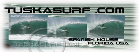 Surf photos of Spanish house tubing wave in Florida on Surf T shirts and Hoods