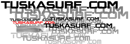 Surf clothing Tee shirt of Tuska surf Layered Text