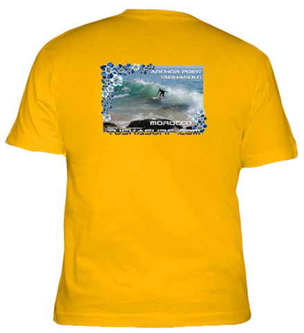 Yellow surf Tee shirt with Anchor Point Surf photo