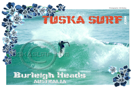 Surf photo of Burleigh Heads Australia, T shirt from Burleigh Heads Surf