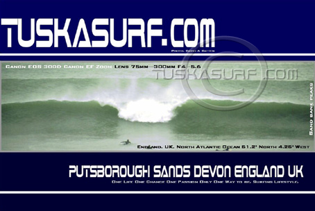 Surf photo of Putsborough Sands Devon England UK,  Surf clothing with Devon surf action photos on