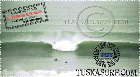 Surf photo of Putsborough Sands Devon England UK,  Surf clothing with Devon surf action photos on