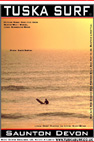 photo of sunset surf and surfing at saunton sands devon england