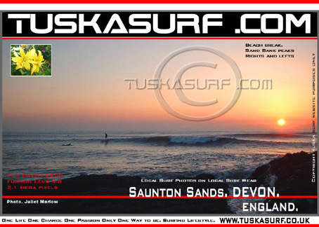 surf photo of saunton sands Devon on a Surf T shirt