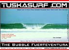 surf and surfing photos of tubing waves t the bubble in Fuerteventura Canarie Islands