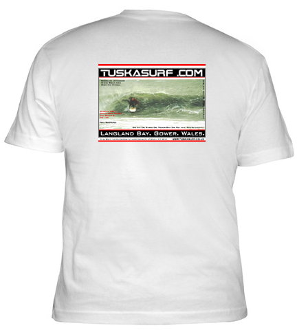 Surf photo of Langland Bay Gower Wales on Tee shirts and Hoods