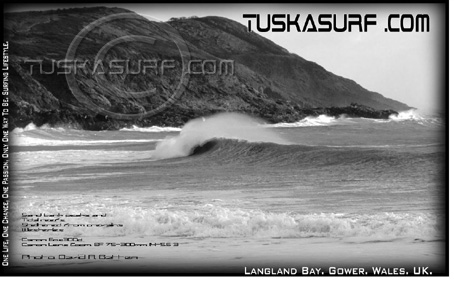 Photos of surf and surfing waves of Langland Bay In Mumbles near Swansea