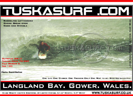 Photos of surf and surfing waves of Langland Bay In Mumbles near Swansea