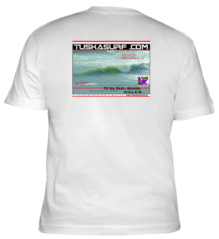 Surf clothing with surf action photos of Gower surf in wales Uk