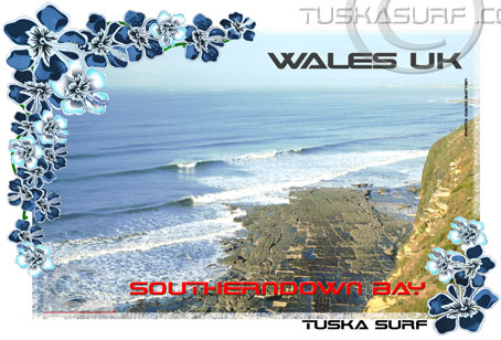 Surf T shirt with surf photo of Southerndown Bay