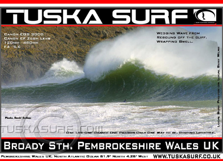 photo of surf at Broadhaven Pembrokeshire Wales