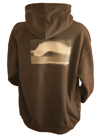 Surf Hoody in Dark Grey Storm 340gsm chunky thick
