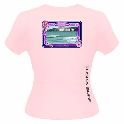 Surf photo of Freshwater West Pembrokeshire  Wales  on a Ladies T shirt 
