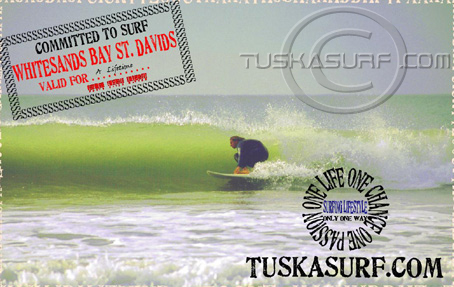 SURFING WHITESANDS BAY PEMBROKESHIRE WALES UK ON A TEE SHIRT
