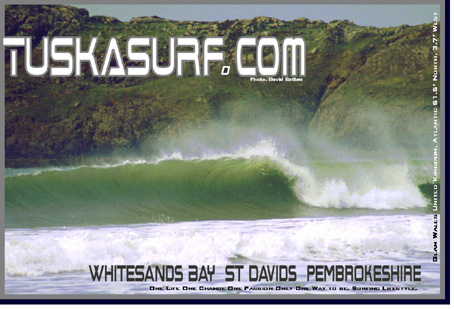 Photo of surf and surfing waves  in  Whitesands Bay  St. David Pembrokeshire Wales UK