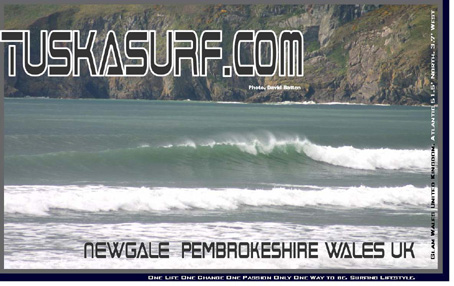 SURF PHOTO OF NEWGALE PEMBROKESHIRE WALES UK