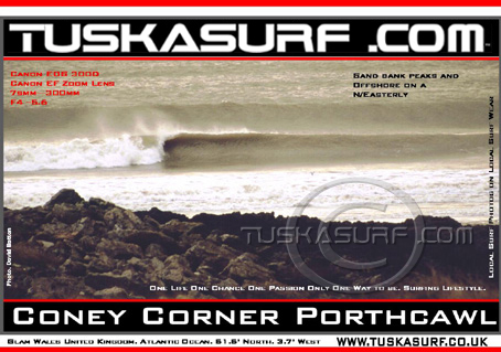 Photo of surf and surfing waves  at Coney Beach  Porthcawl Wales UK